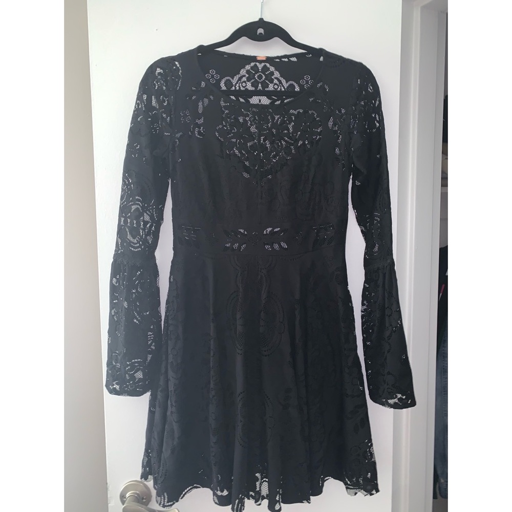 Free People Lace Black Dress
